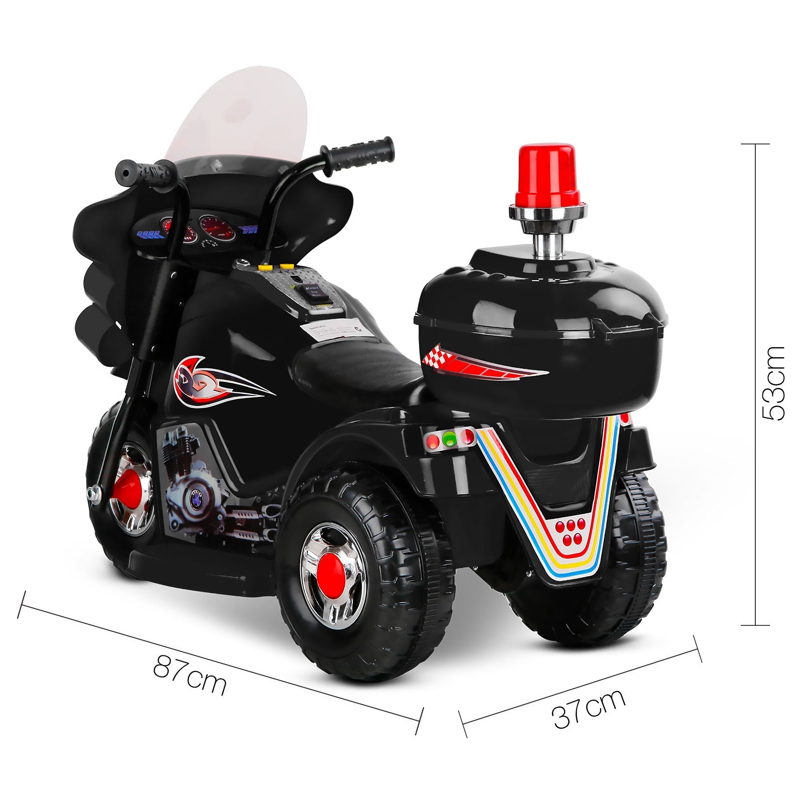 Rigo Kids Ride On Motorbike Motorcycle Car Black freeshipping - Awezingly