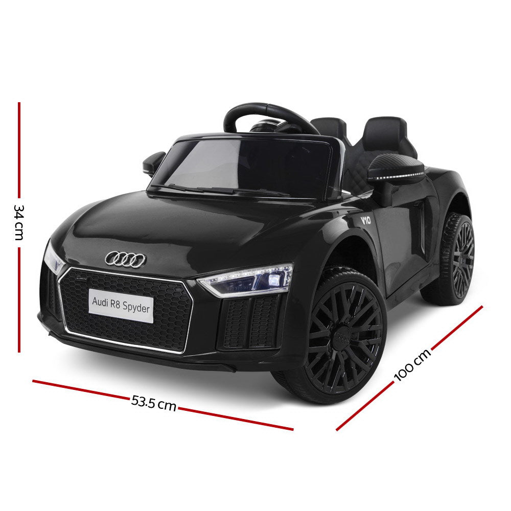 Kids Ride On Car Audi R8 Licensed Electric 12V Black freeshipping - Awezingly