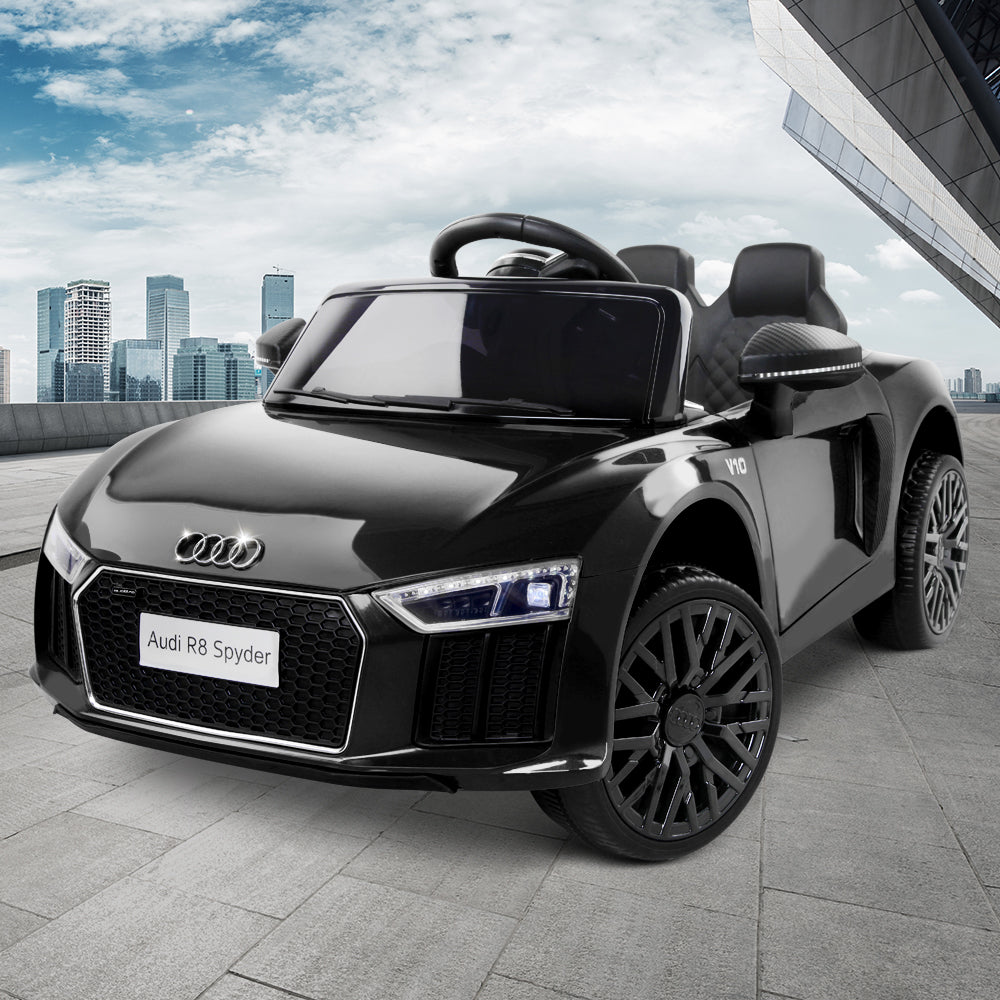 Kids Ride On Car Audi R8 Licensed Electric 12V Black freeshipping - Awezingly