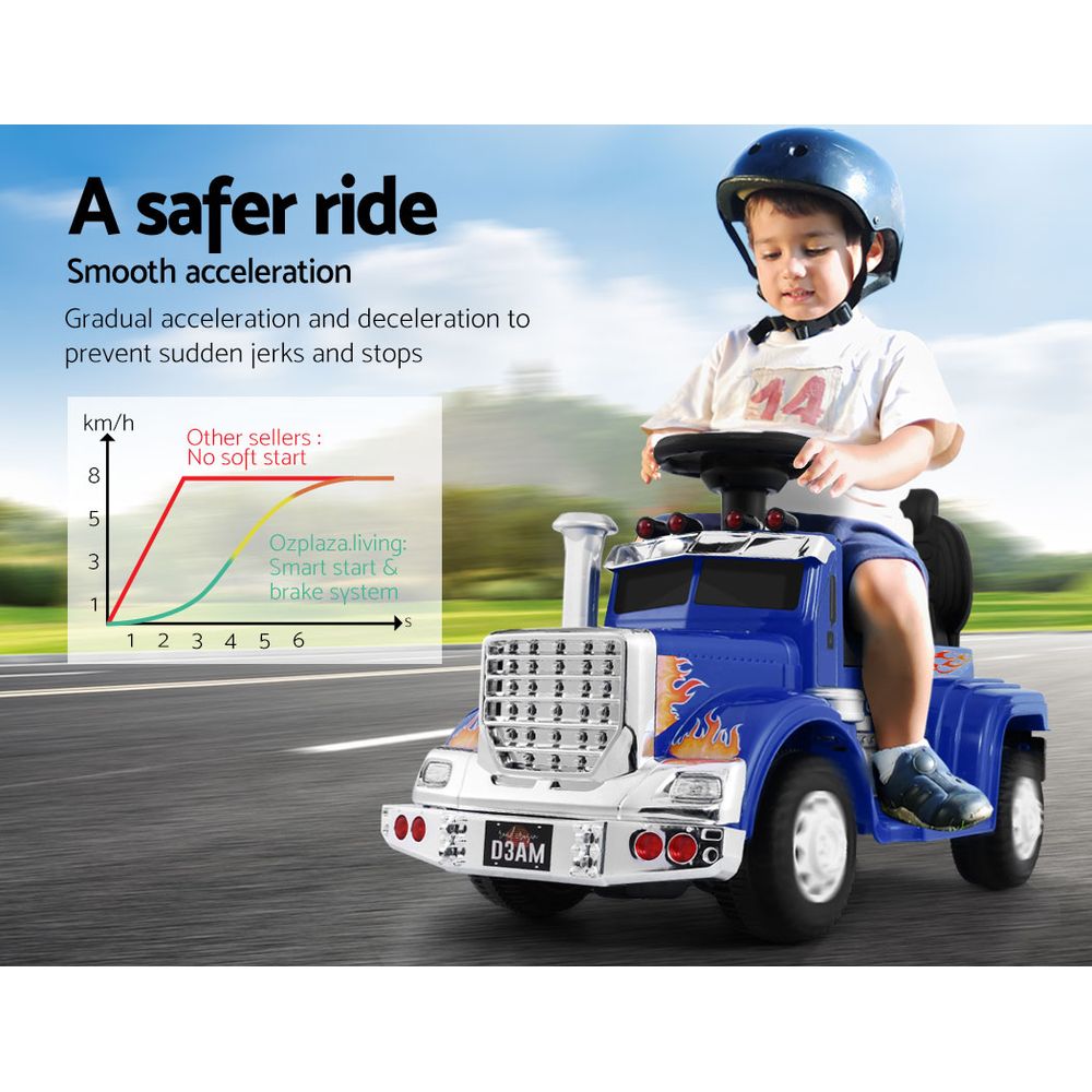 Ride On Cars Kids Electric Toys Car Battery Truck Childrens Motorbike Toy Rigo Blue freeshipping - Awezingly