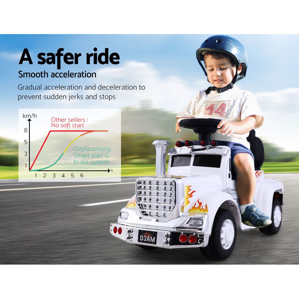 Ride On Cars Kids Electric Toys Car Battery Truck Childrens Motorbike Toy Rigo White freeshipping - Awezingly