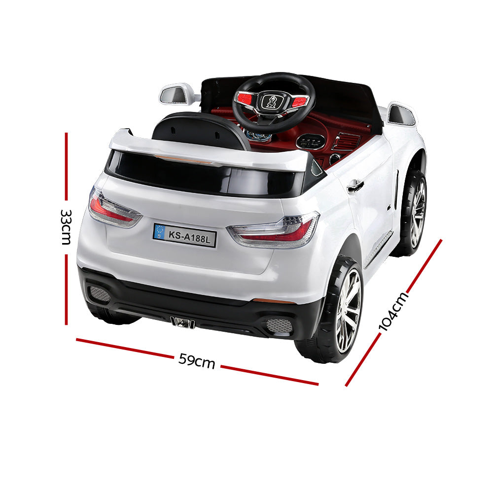 Rigo Kids Ride On Car  - White freeshipping - Awezingly