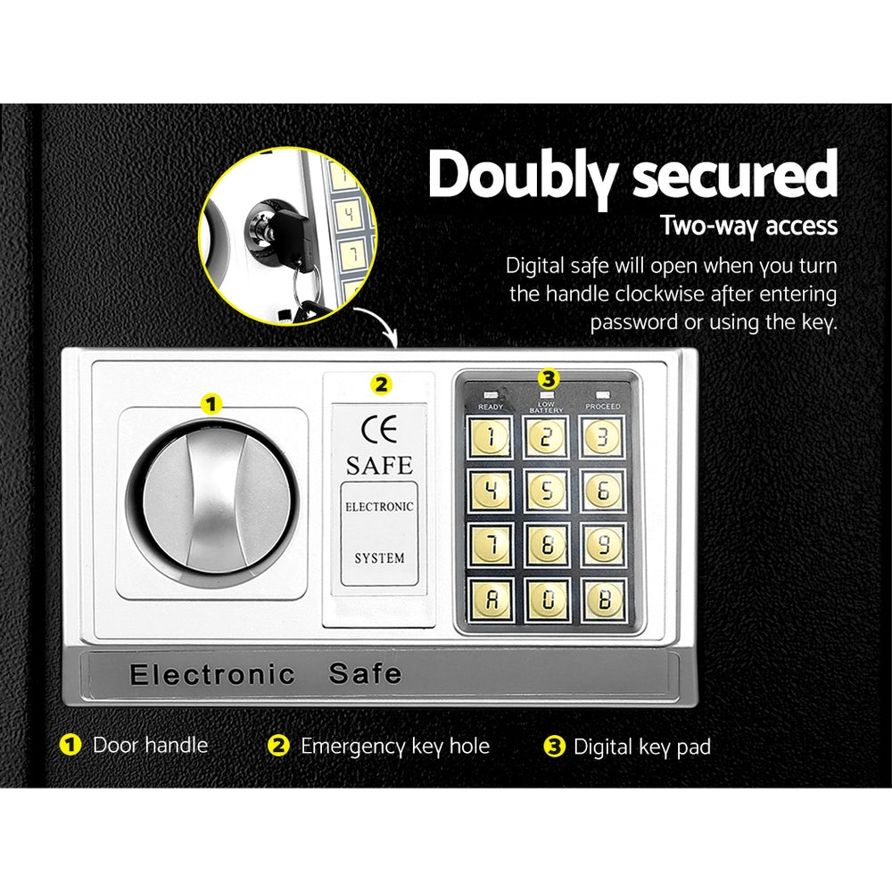 UL-TECH Electronic Safe Digital Security Box 16L freeshipping - Awezingly