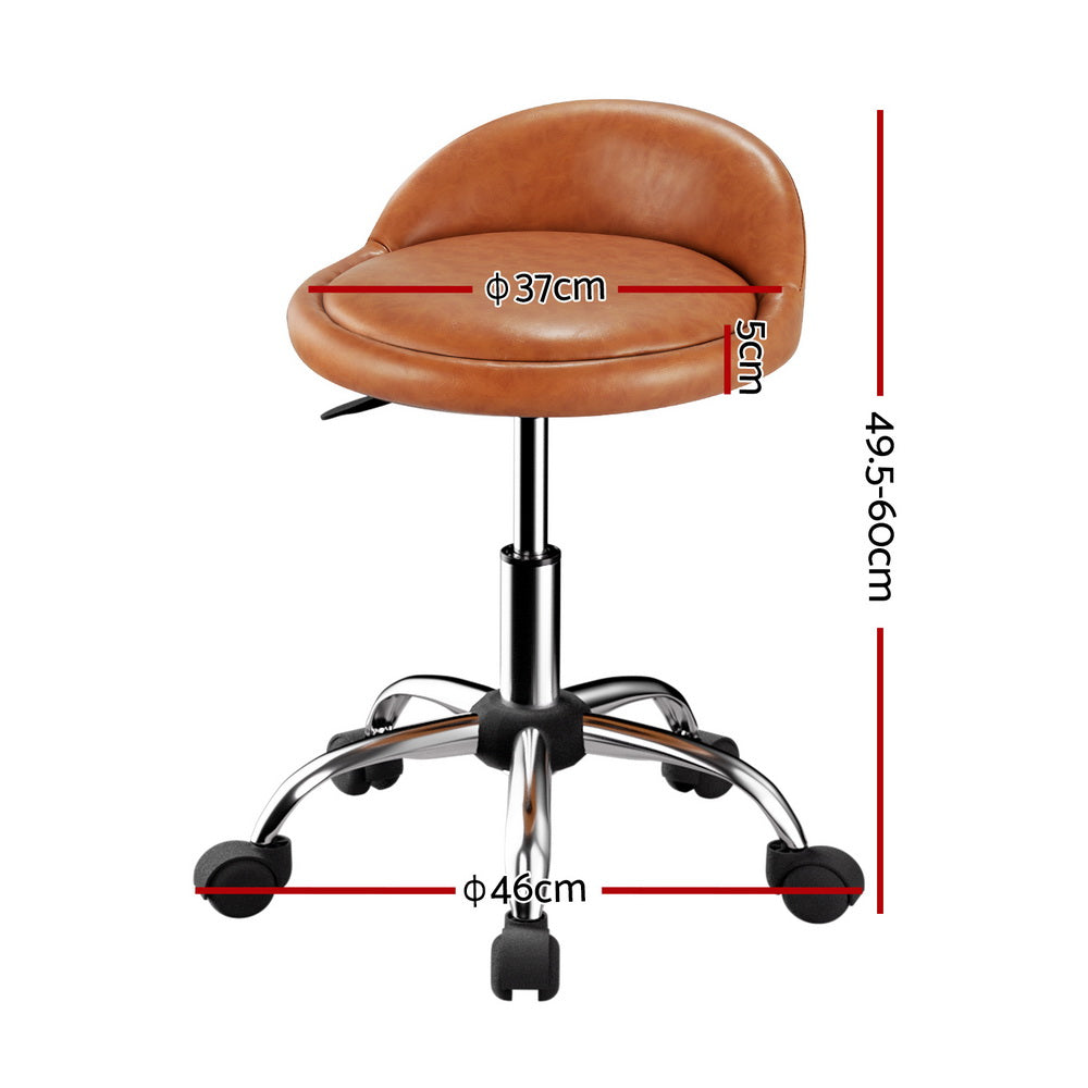 Artiss Salon Stool Swivel Chair Backrest Chairs