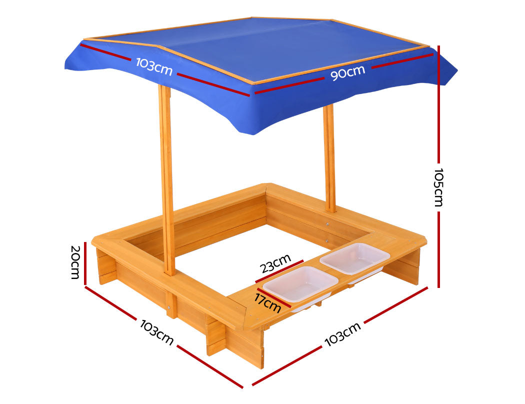 Keezi Outdoor Canopy Sand Pit freeshipping - Awezingly