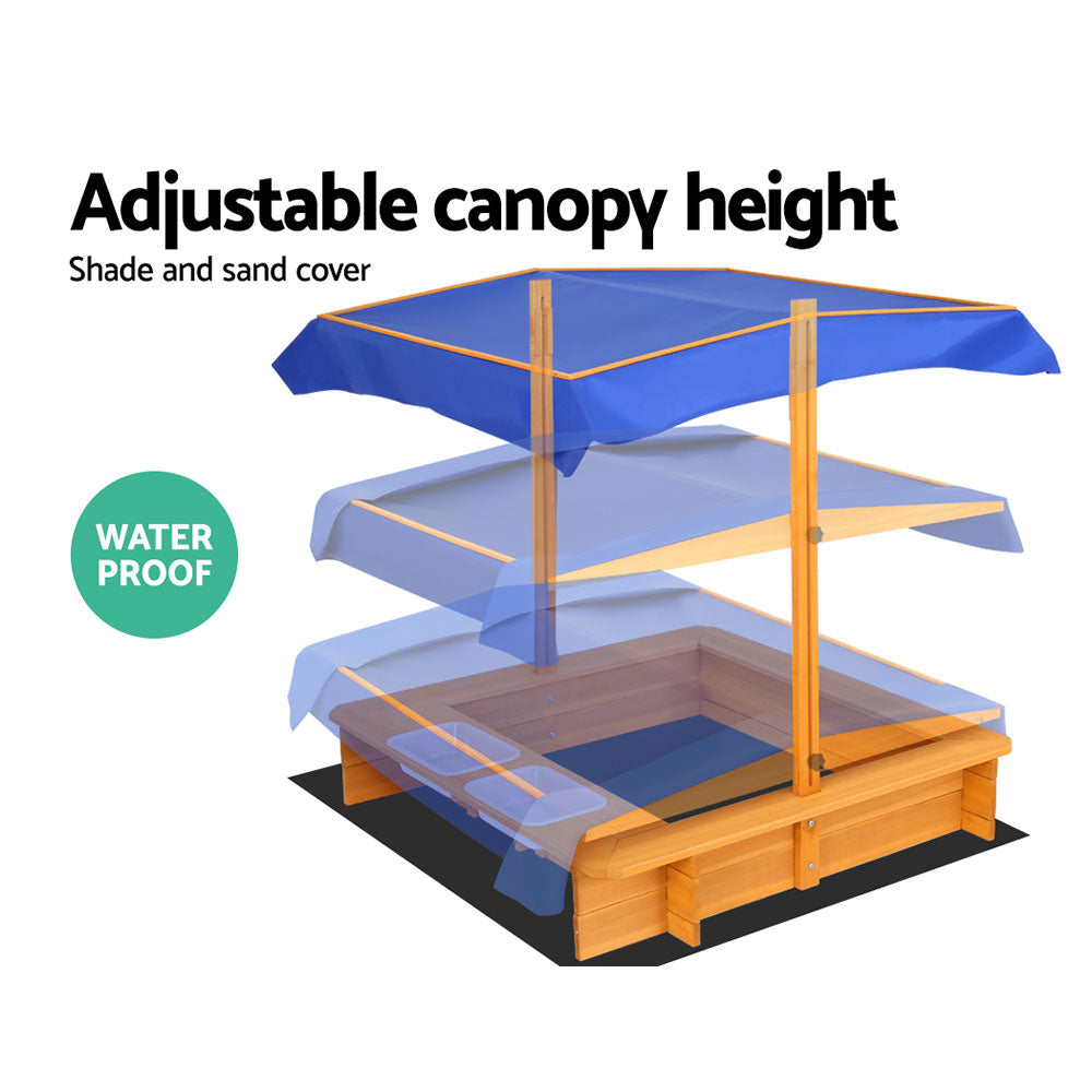 Keezi Outdoor Canopy Sand Pit freeshipping - Awezingly