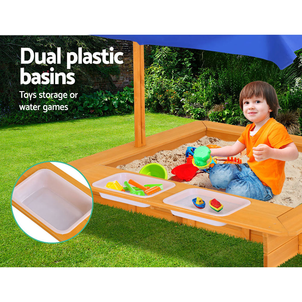 Keezi Outdoor Canopy Sand Pit freeshipping - Awezingly