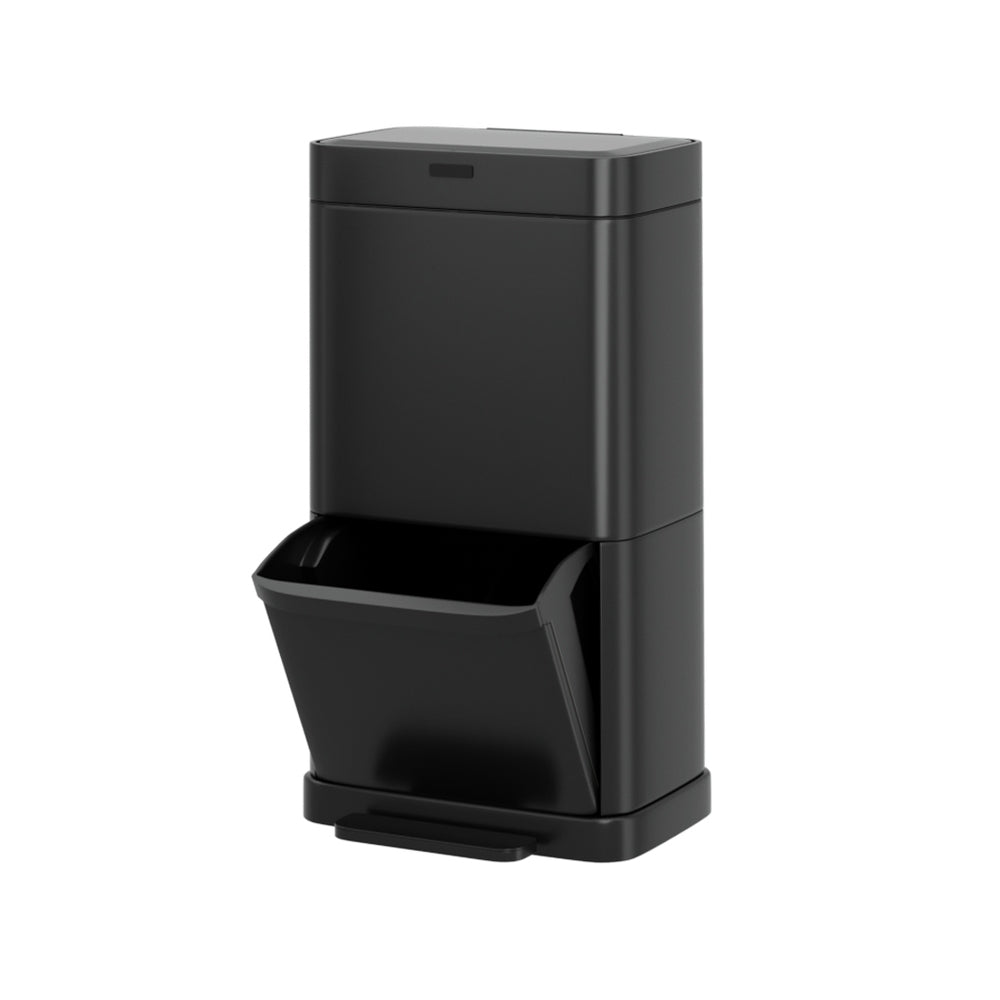 Devanti 70L Motion Sensor Bin Pedal Bins Black Steel Rubbish Auto Trash Can