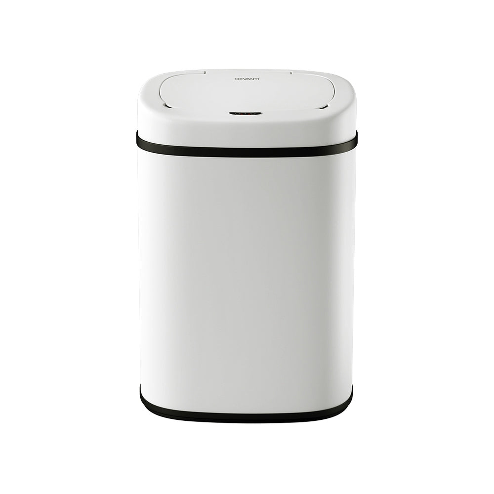 Devanti 82L Motion Sensor Bin Rubbish Automatic White