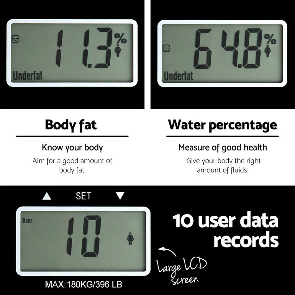 Everfit Electronic Digital Body Fat Scale - Black freeshipping - Awezingly