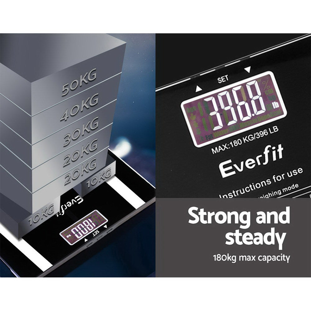 Everfit Electronic Digital Body Fat Scale - Black freeshipping - Awezingly