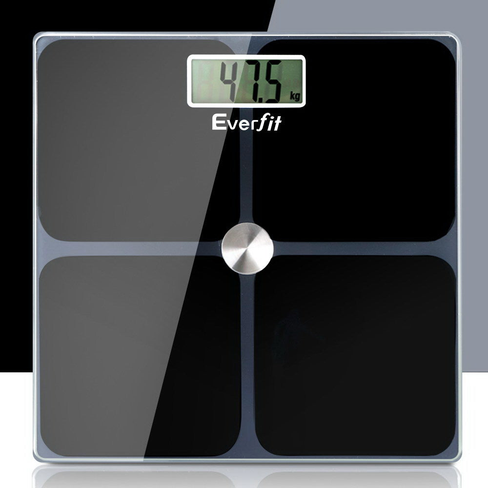 Everfit Electronic Digital Body Weight Scale Bathroom Scale-Black freeshipping - Awezingly