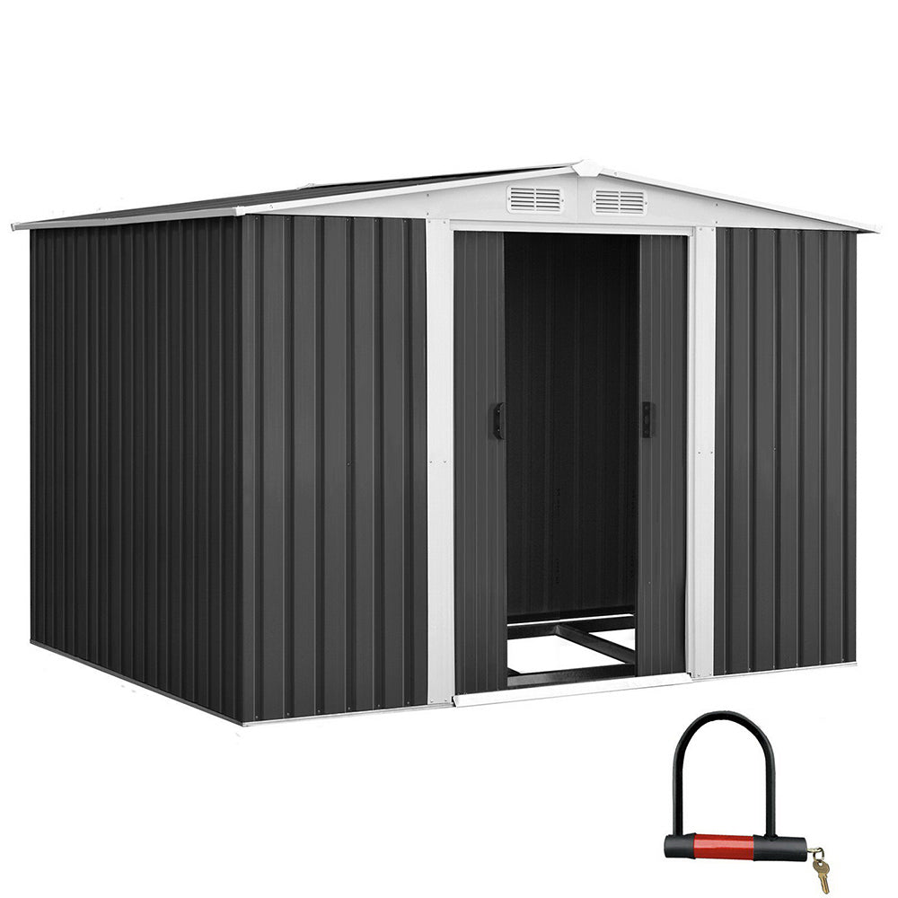 Giantz Garden Shed Outdoor Storage Sheds Tool Workshop 2.58X2.07M with Base freeshipping - Awezingly