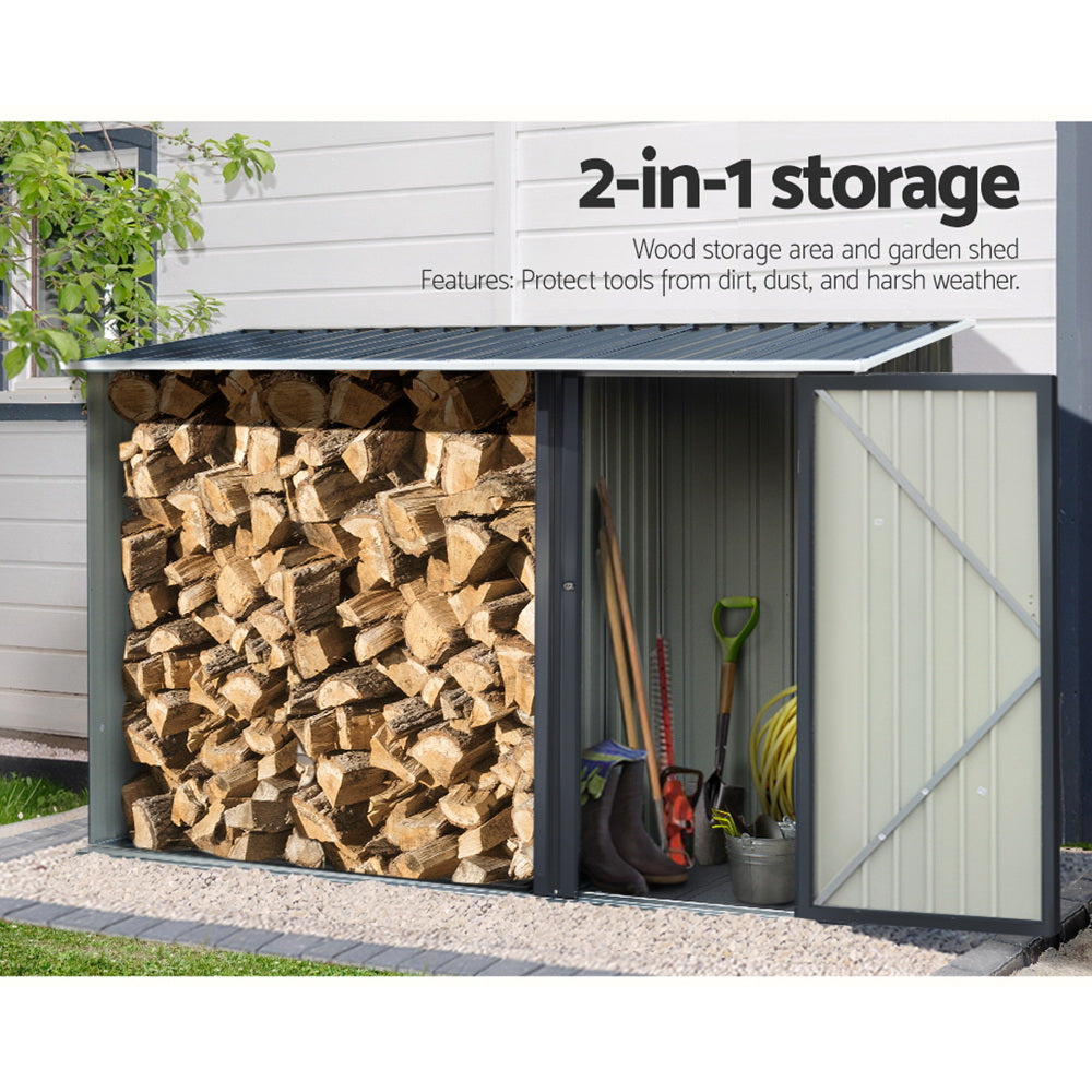 Giantz Garden Shed Sheds Outdoor Tool 2.49x1.04M Storage Workshop House Galvanised Steel