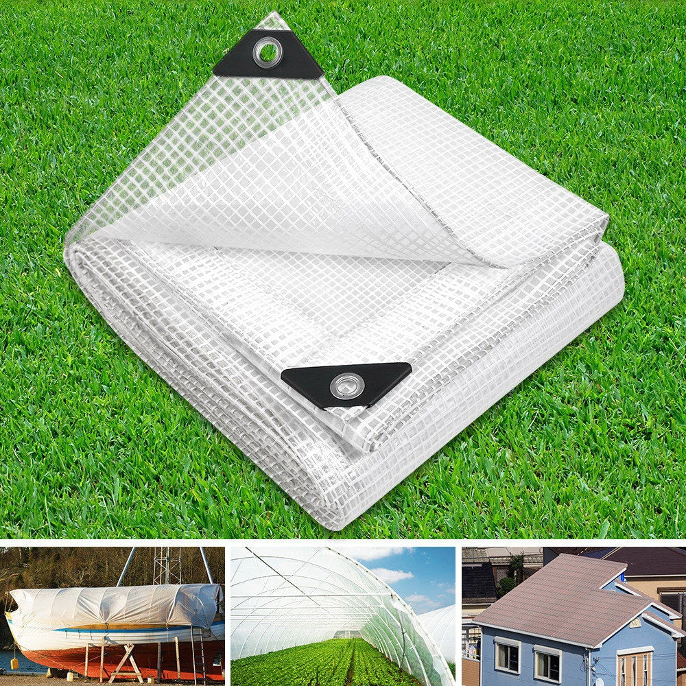 Instahut 2x3m Heavy Duty Poly Tarps Tarpaulin Camping Cover Clear freeshipping - Awezingly