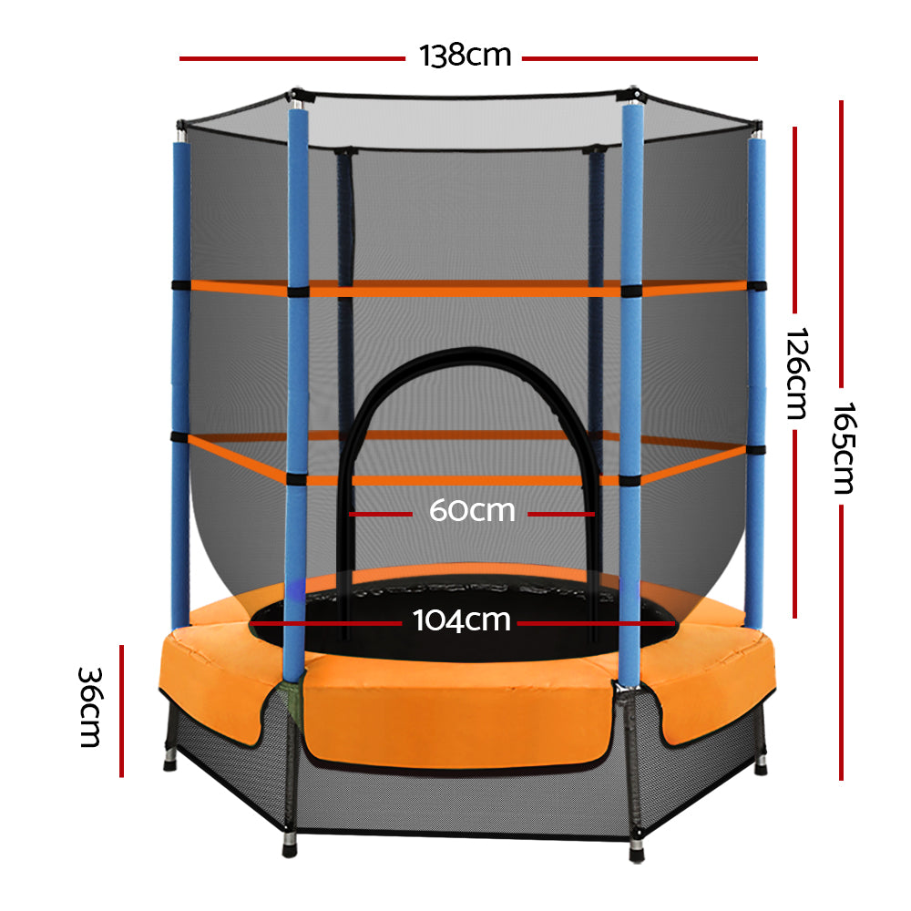 Everfit 4.5FT Trampoline Round Trampolines Kids Enclosure Safety Net Padding freeshipping - Awezingly