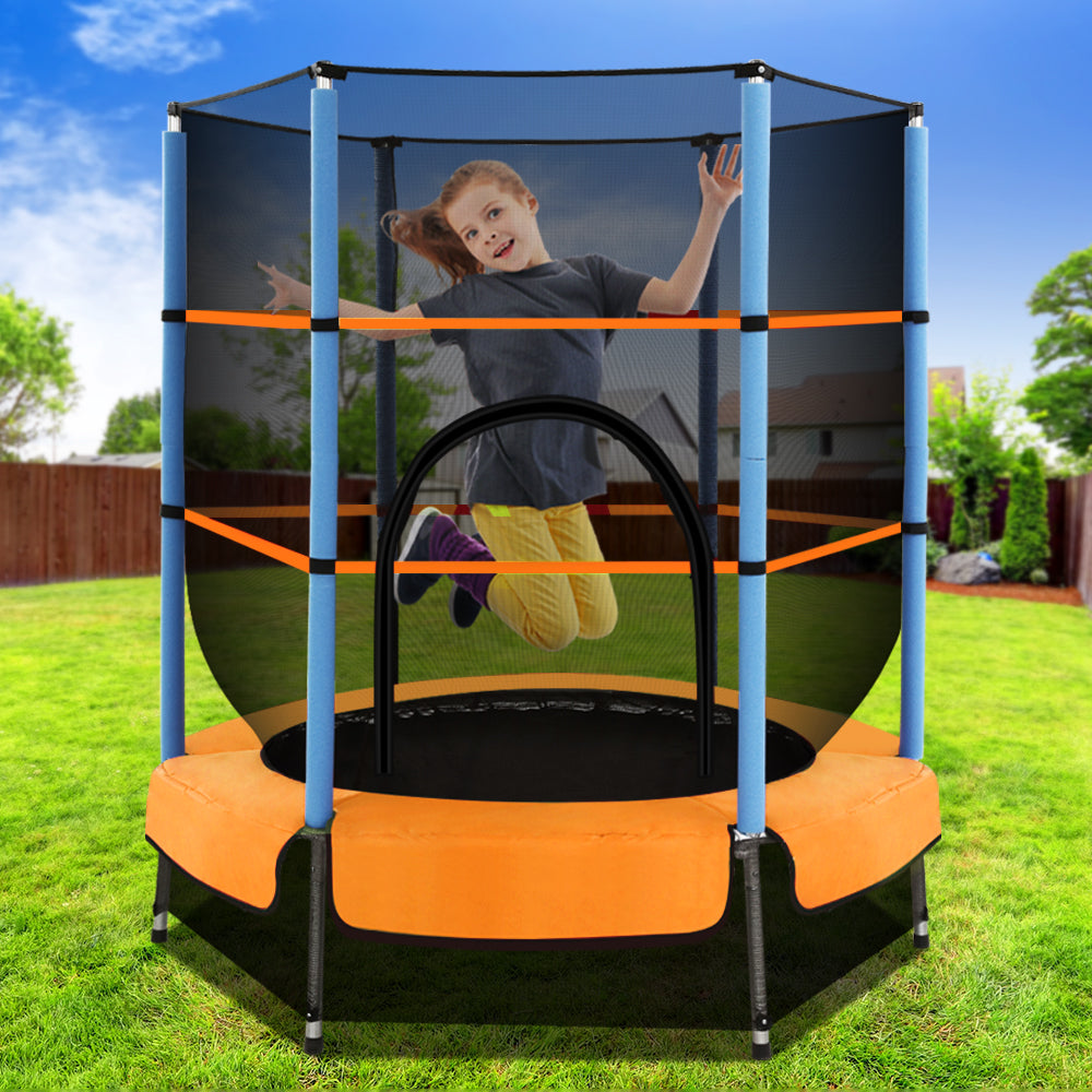 Everfit 4.5FT Trampoline Round Trampolines Kids Enclosure Safety Net Padding freeshipping - Awezingly