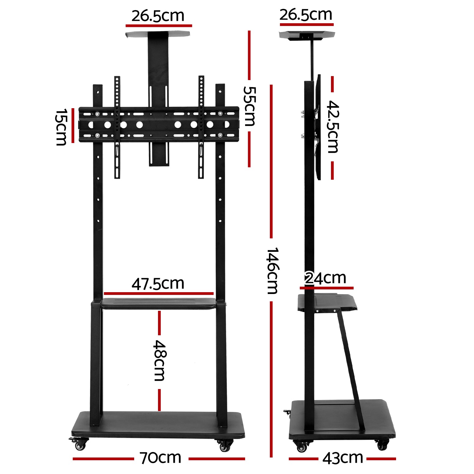 Artiss Mobile TV Stand for 32