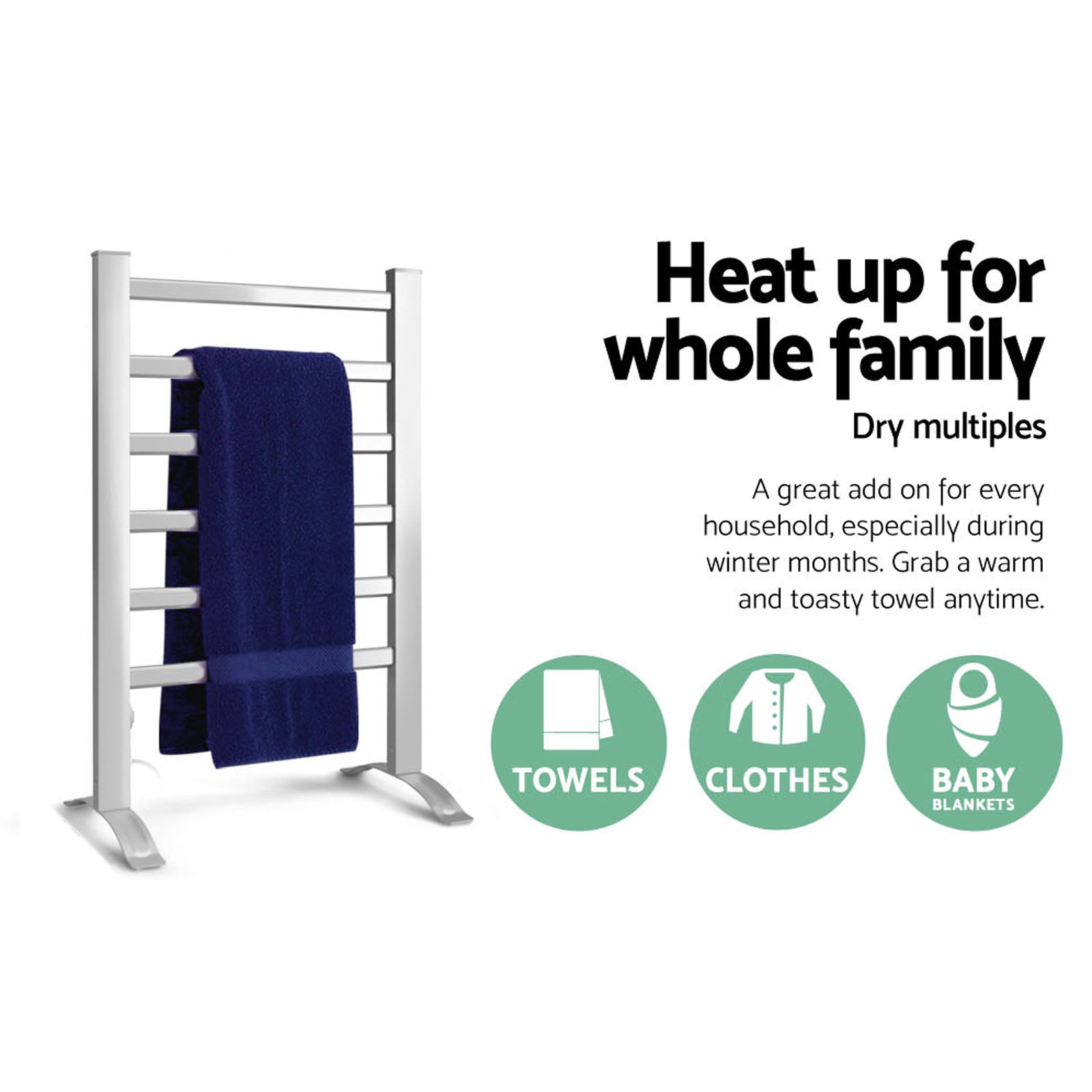 Electric Heated Towel Rail freeshipping - Awezingly