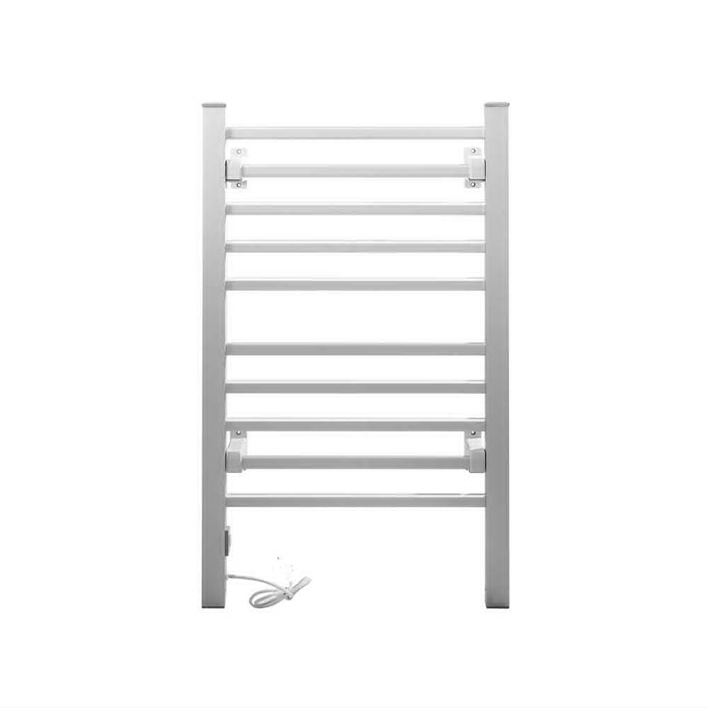 Devanti Heated Towel Rail Rack Bathroom Aluminum Electric Rails Warmer Clothes 10 Rungs freeshipping - Awezingly