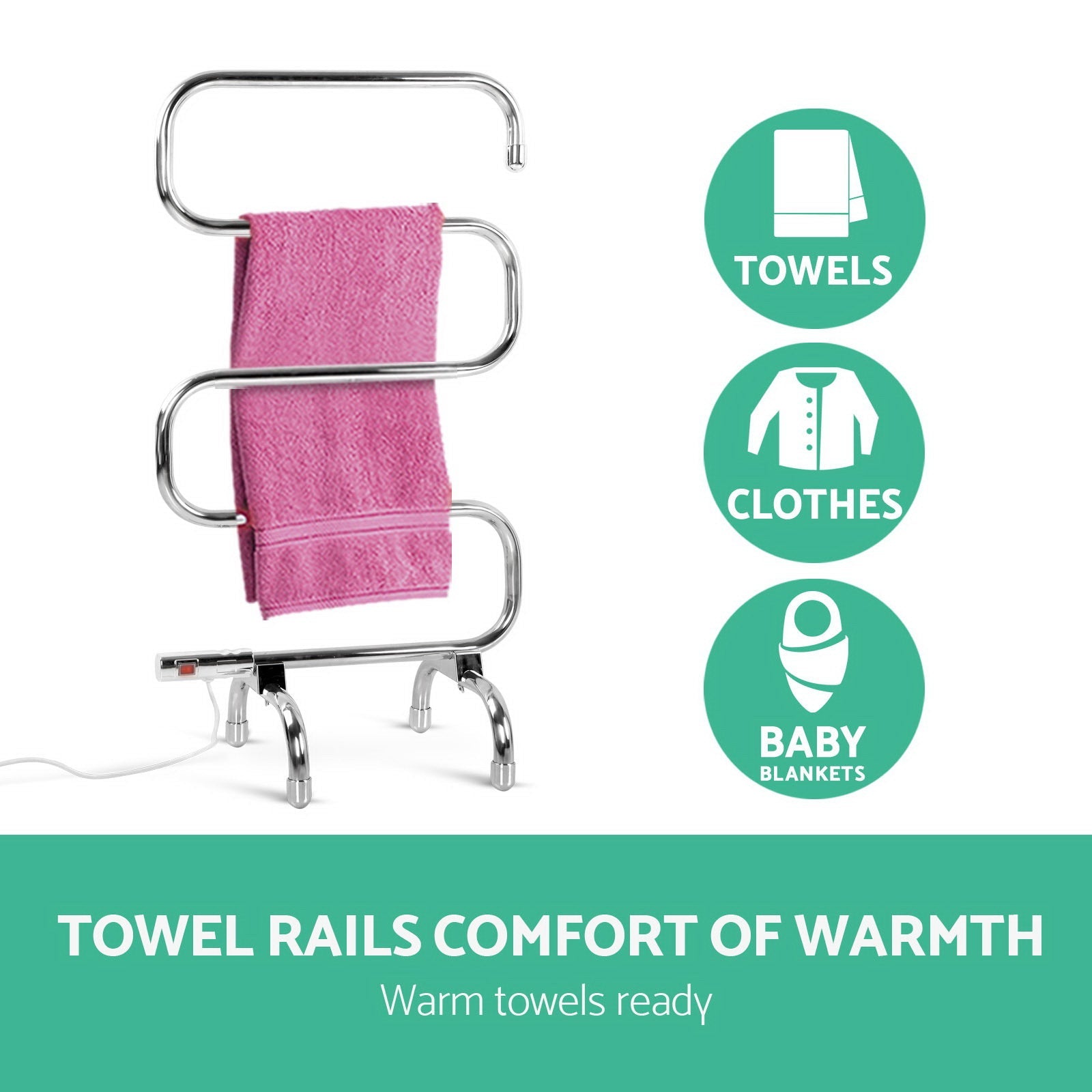 Electric Heated Towel Rail freeshipping - Awezingly