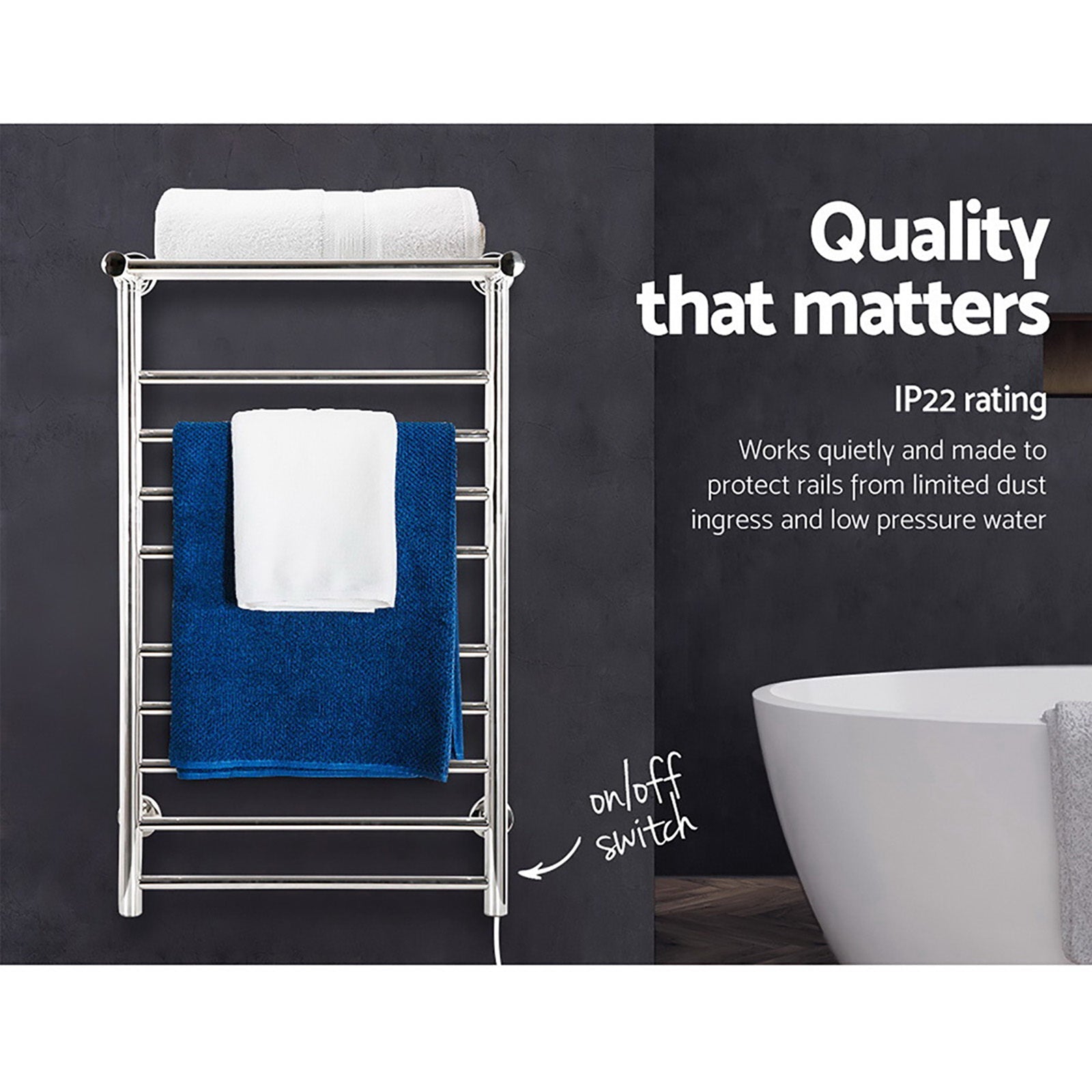 Electric Heated Towel Rail freeshipping - Awezingly