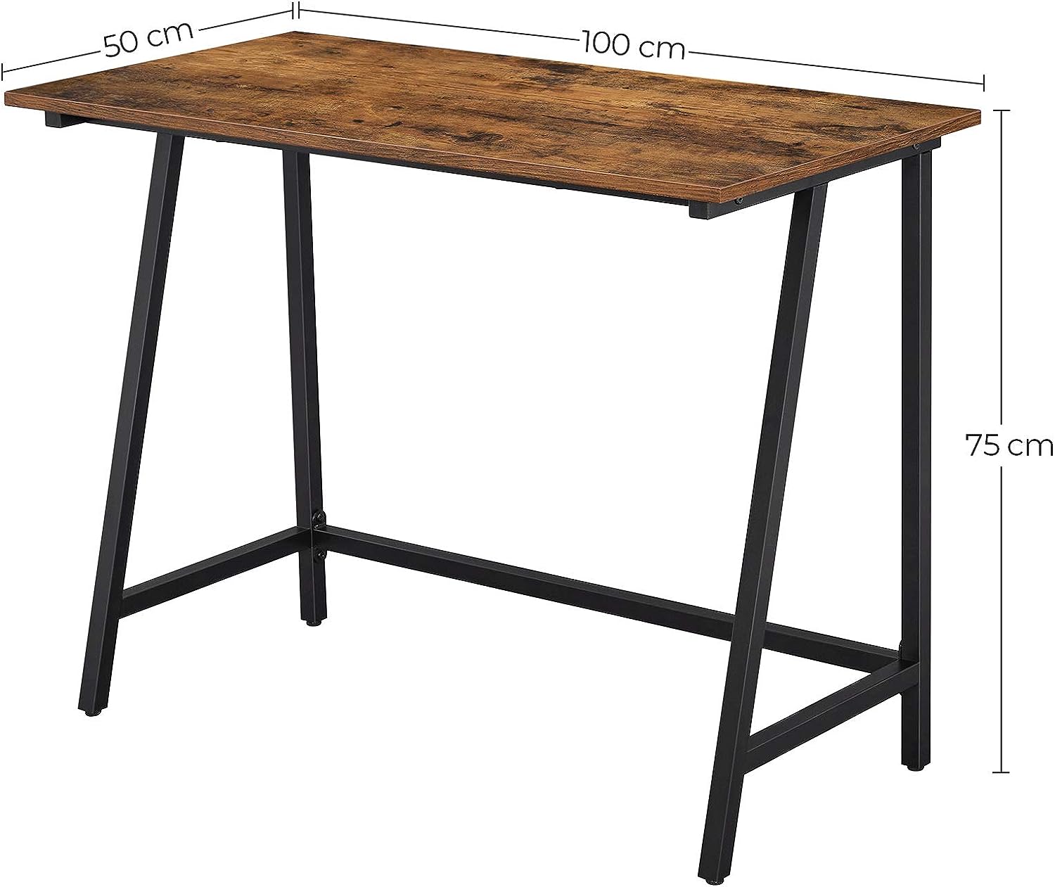 Computer Desk Writing Steel Rustic Work Table