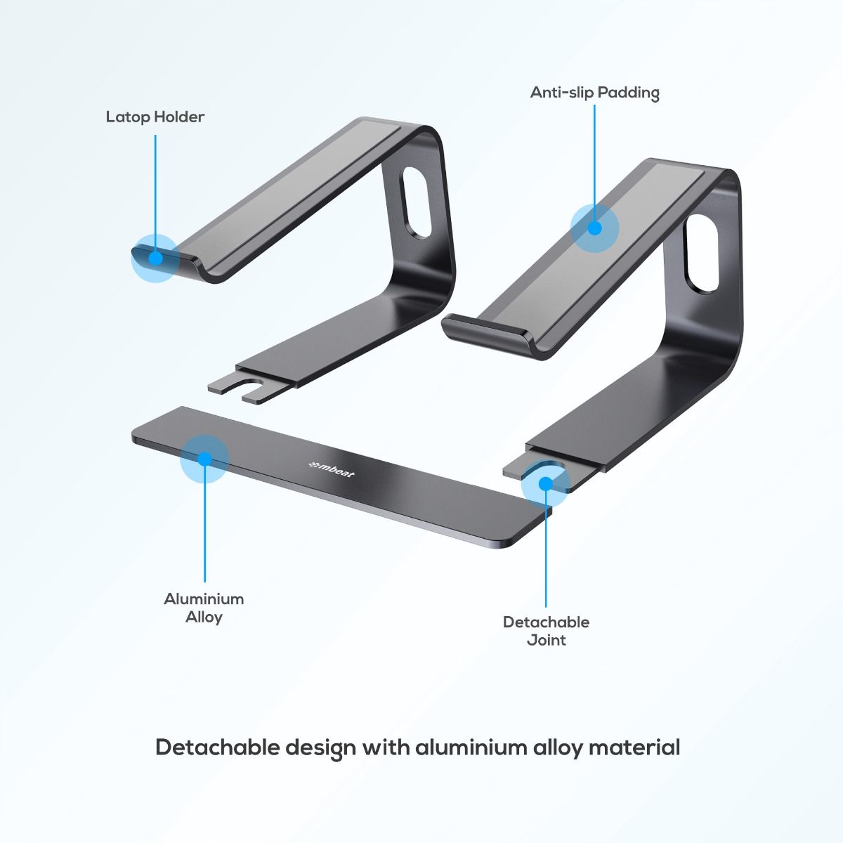 mbeat Stage S1 Space Grey Elevated Laptop Stand up to 16\