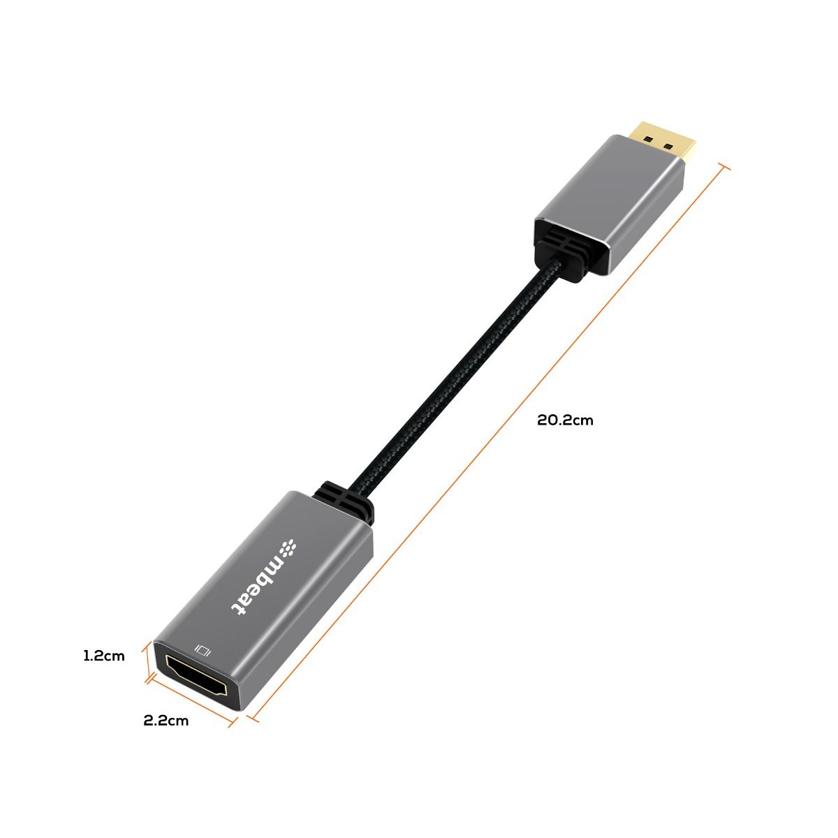 mbeat Elite Display Port to HDMI Adapter - Space Grey