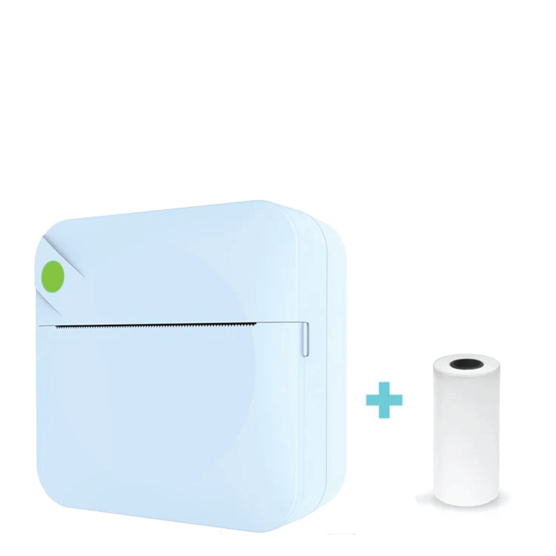 Portable Mini Printer Blue - Inkless Bluetooth Phone Pocket Thermal Printing