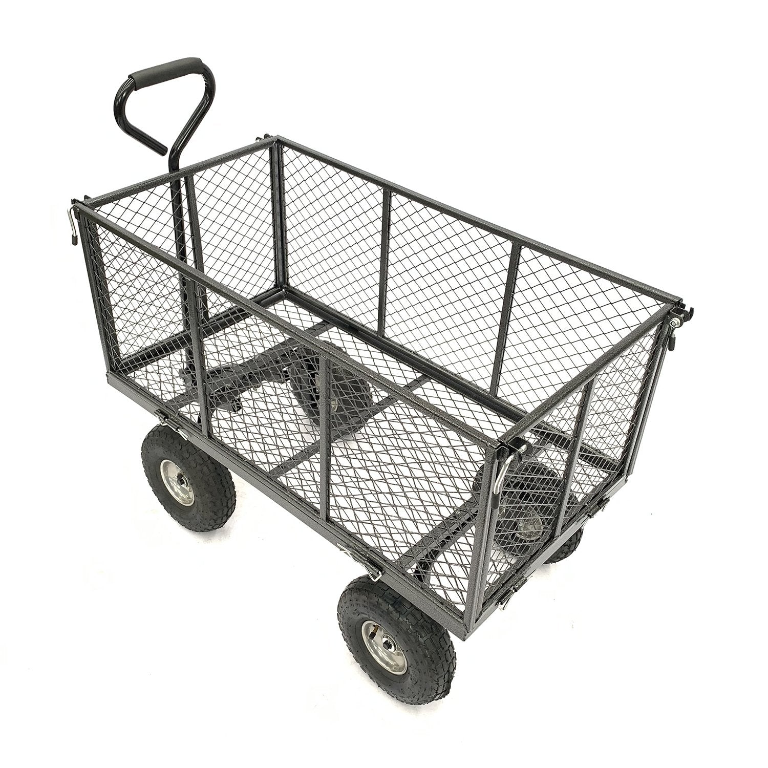 Wallaroo Steel Mesh Garden Trolley Cart - Hammer Grey