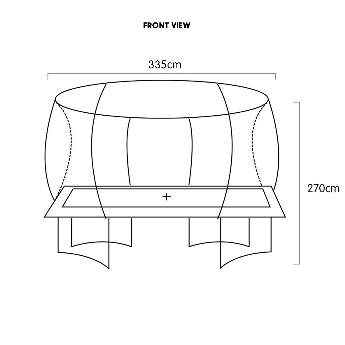 Kahuna 8ft x 11ft Outdoor Rectangular Rainbow Trampoline With Safety Enclosure And Basketball Hoop Set.