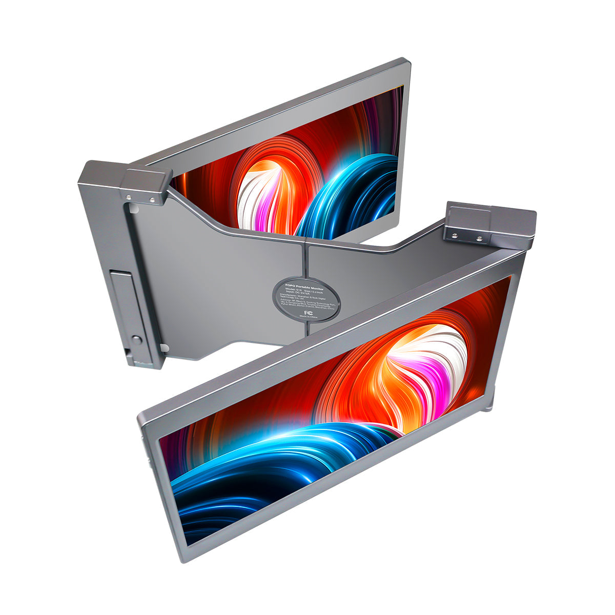 Dual Portable Triple Fold 1080P IPS FHD Monitor Screen Extender For Laptop 13.3