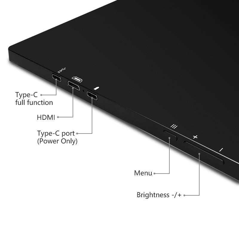 Dual Portable Triple Fold 1080P IPS FHD Monitor Screen Extender For Laptop 13.3