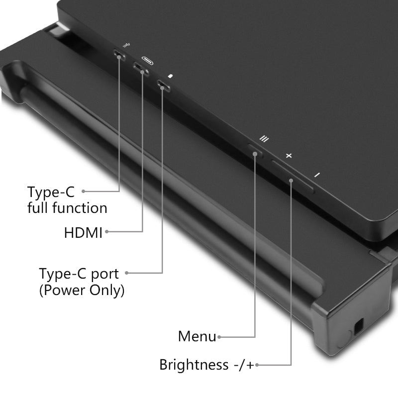 Dual Portable Triple Fold 1080P IPS FHD Monitor Screen Extender For Laptop 13.3