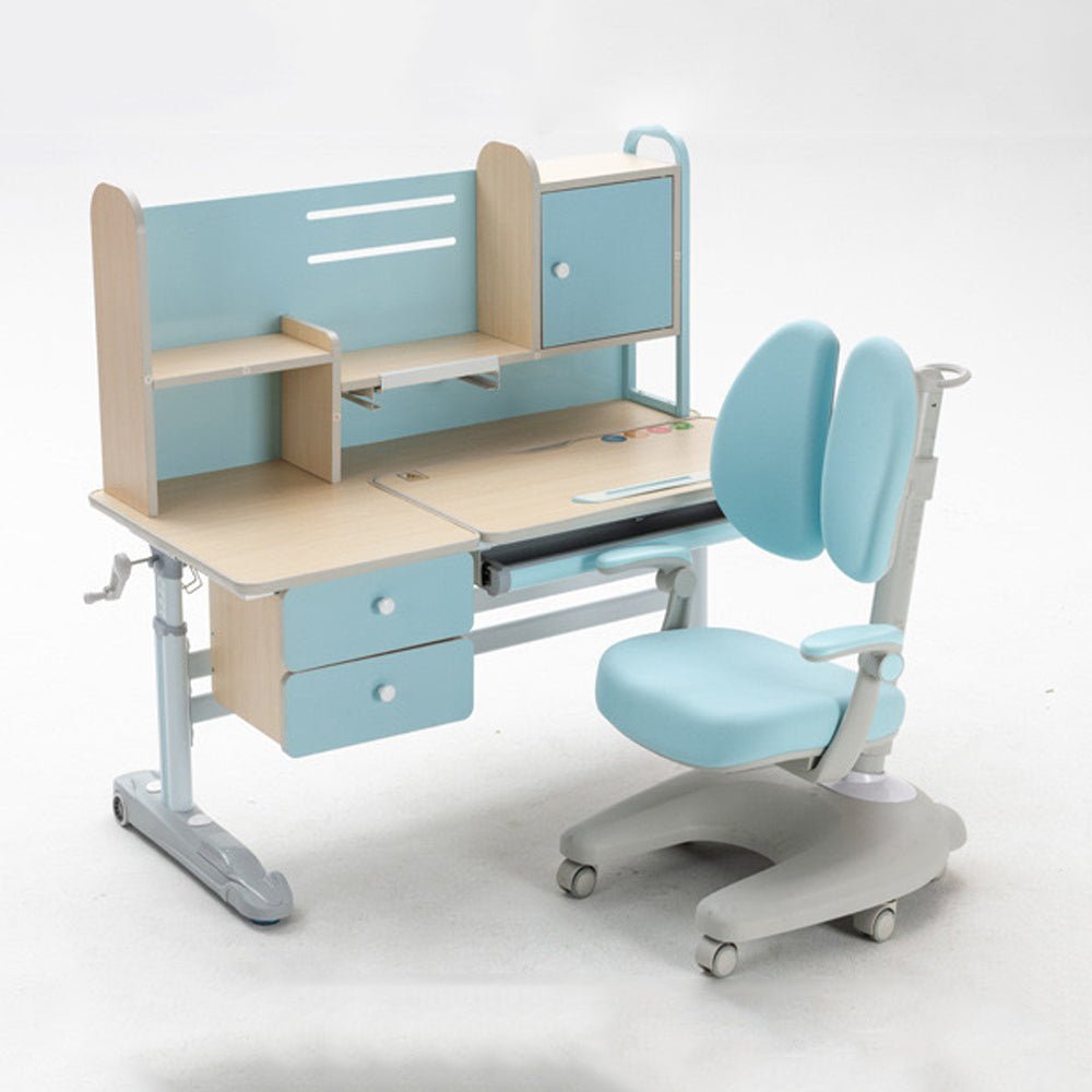 Height Adjustable Children Kids Ergonomic Study Desk Only 120cm Blue AU