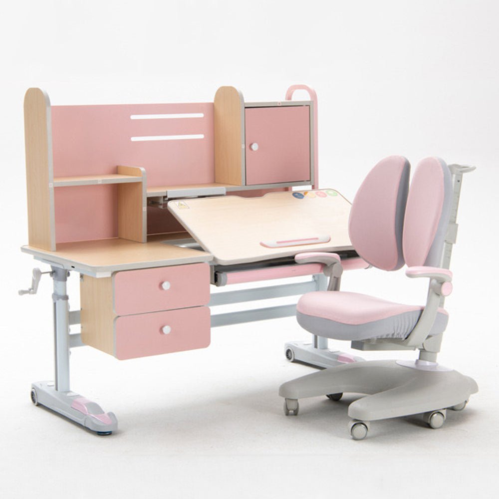 Height Adjustable Children Kids Ergonomic Study Desk Only 120cm Pink AU