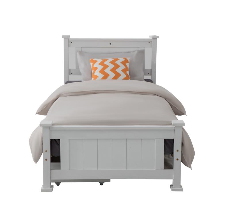 Double Solid Pine Timber Bed Frame – White