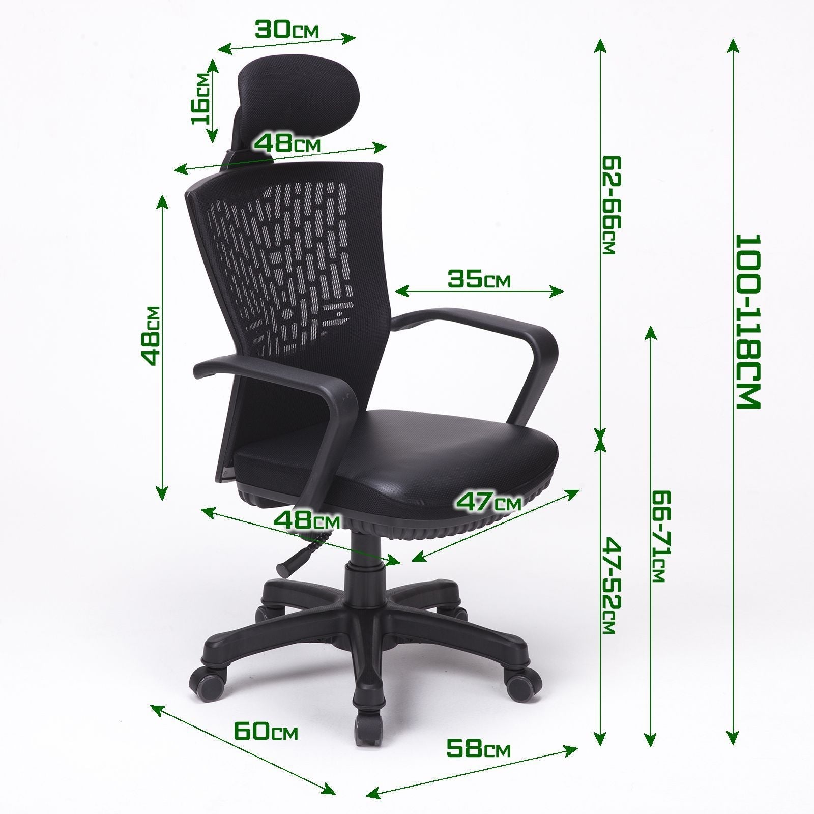 Korean Black Office Chair Ergonomic Chill