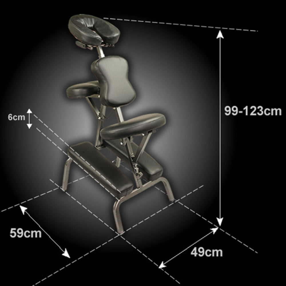 Forever Beauty Black Portable Beauty Massage Foldable Chair Table Therapy Waxing Aluminium