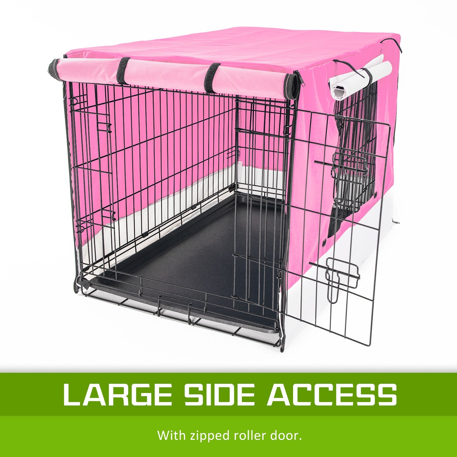 Paw Mate Pink Cage Cover Enclosure for Wire Dog Cage Crate 24in