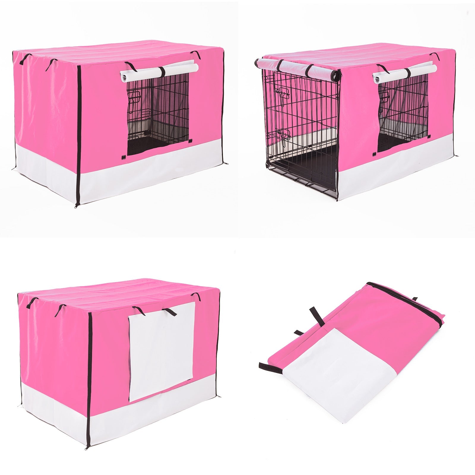 Paw Mate Pink Cage Cover Enclosure for Wire Dog Cage Crate 36in