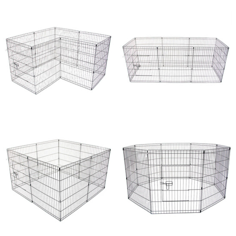 Paw Mate Pet Playpen 8 Panel 36in Foldable Dog Exercise Enclosure Fence Cage