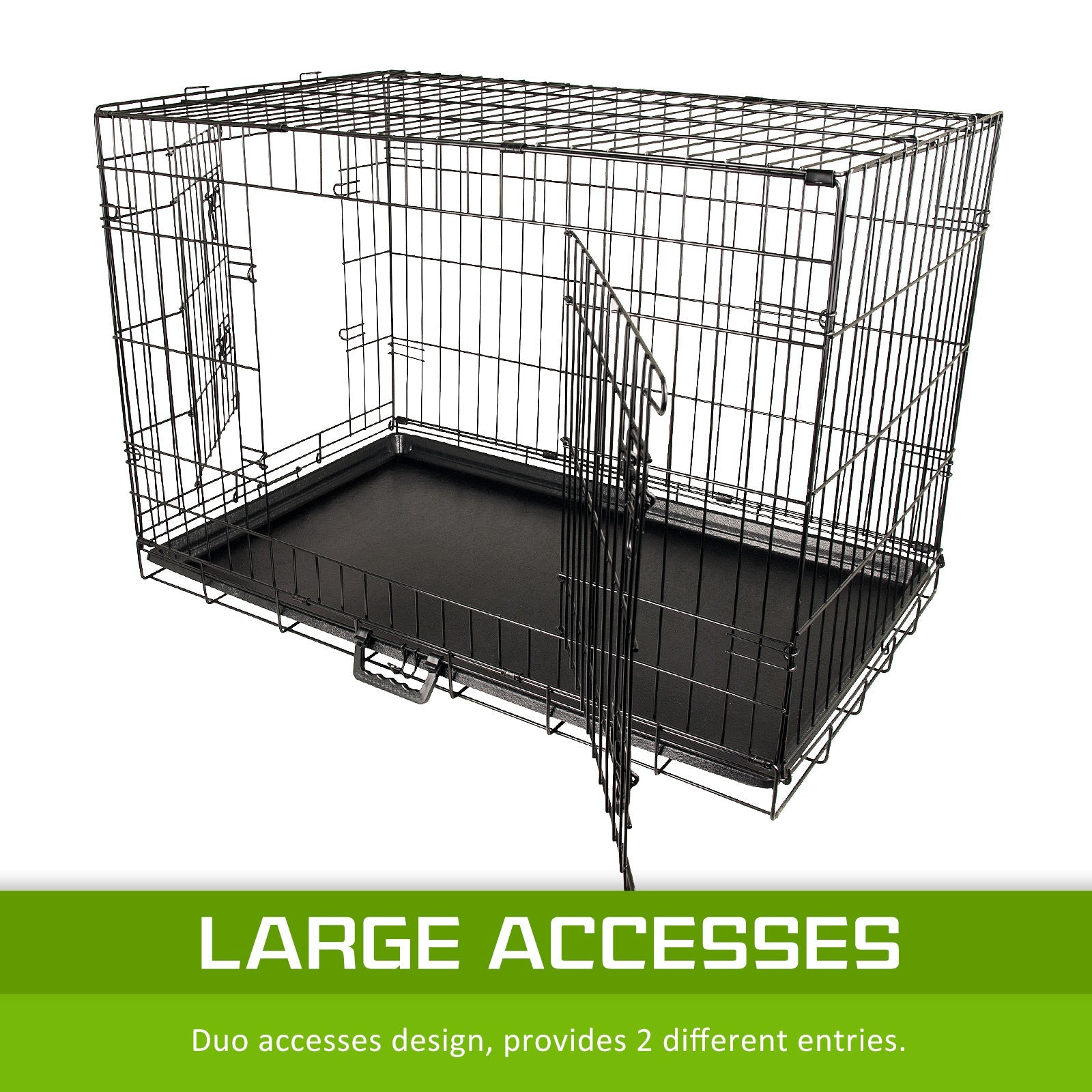 Paw Mate Wire Dog Cage Foldable Crate Kennel 30in with Tray