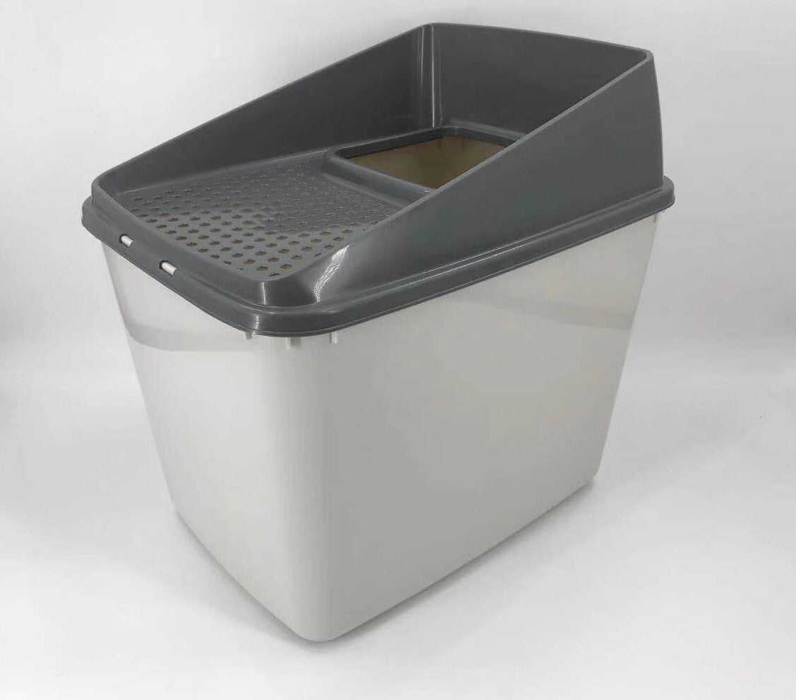 XL Top Entry Cat Litter Box No Mess Large Enclosed Covered Kitty Tray