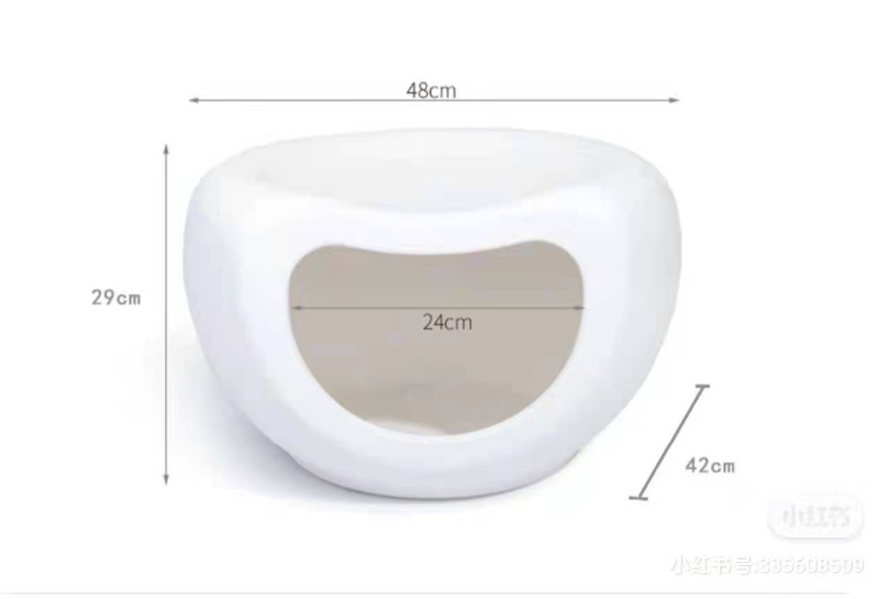 Cat Kitten Bed Cave Small Dog House Kennel Plastic Pet Pod Bedding Igloo White