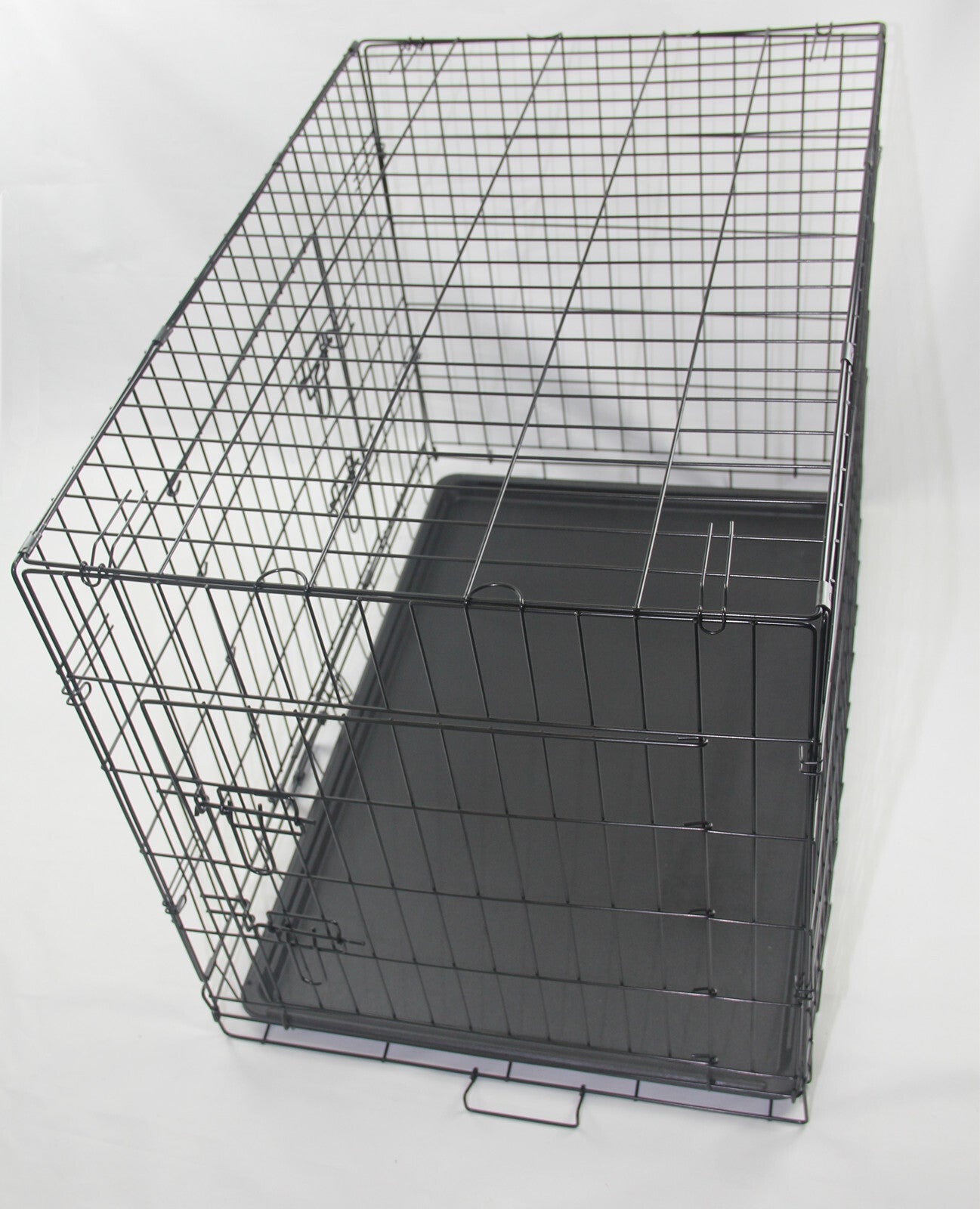 42' Portable Foldable Dog Cat Rabbit Collapsible Crate Pet Rabbit Cage with Cover Blue