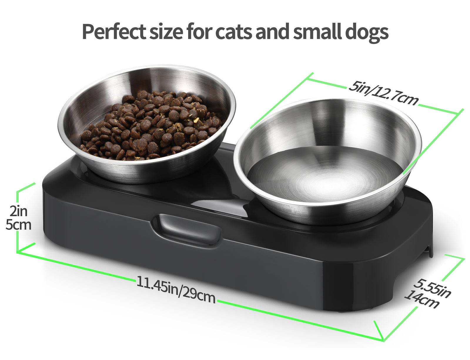 Stainless Steel Pet Bowl Water Bowls Portable Anti Slip Skid Feeder Dog Rabbit Cat