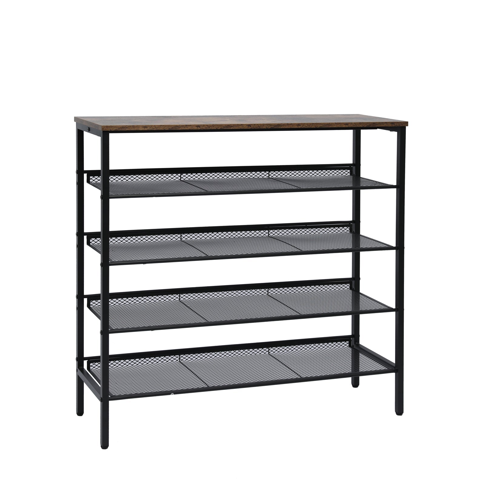 5-Tier Large Shoe Rack Shelf Stand Flat & Slant Adjustable Storage Organizer