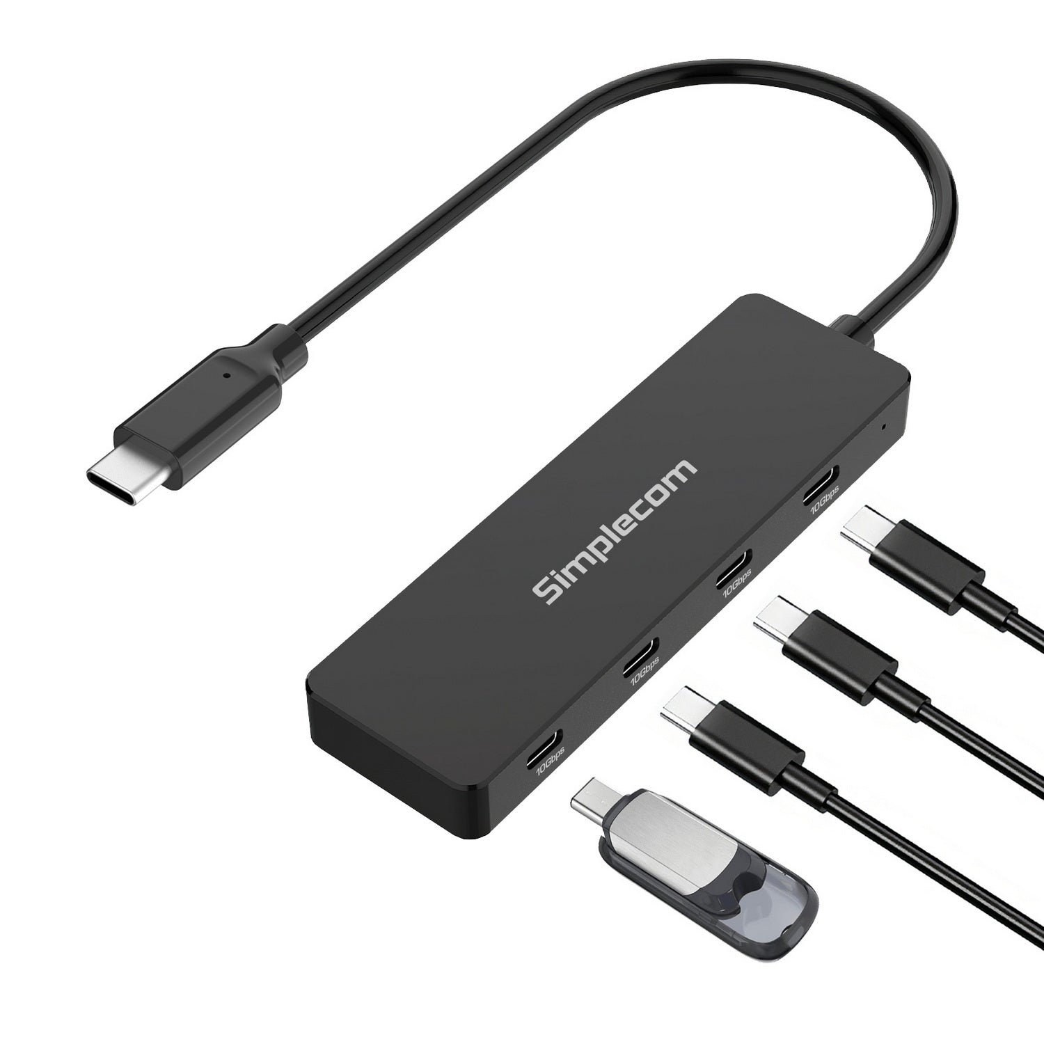 Simplecom CH384 USB-C to 4-Port USB-C Data Hub USB 3.2 Gen 2 10Gbps